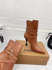 Burberry Brown Hadfield Point Toe High heel ankle boots - 4