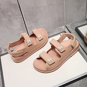 Chanel Rose Gold Rubber Dad Sandals  - 3