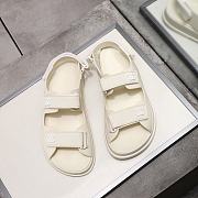 Chanel Cream Rubber Dad Sandals  - 2