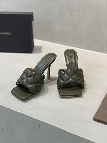 Bottega Veneta Khaki Paded Sandals