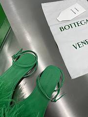 Bottega Veneta Green Feather Dot Sandals - 5