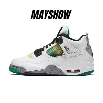 Air Jordan 4 Retro Lucid Green Rasta - AQ9129-100 