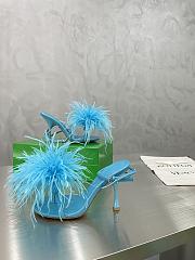 Bottega Veneta Blue Feather Dot Pumps - 1