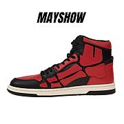 AMIRI Skel Panelled High Top Red Black - 1