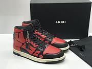 AMIRI Skel Panelled High Top Red Black - 4