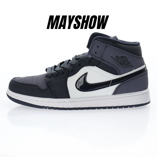 Air Jordan 1 Mid Obsidian Sanded Purple - 554724-445 - 1