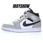 Air Jordan 1 Mid Light Smoke Grey Anthracite - 554724-078 - 1