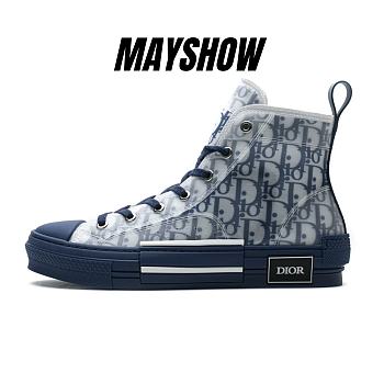 Dior B23 High Top Blue Oblique - 3SH118YNT_H565