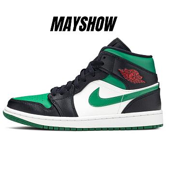 Air Jordan 1 Mid Green Toe -  554724-067 