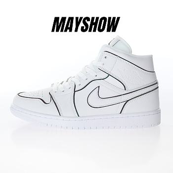 Air Jordan 1 Mid Iridescent Reflective White - CK6587-100