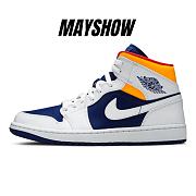 Air Jordan 1 Mid Royal Blue Laser Orange - 554724-131 - 1