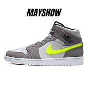 Air Jordan 1 Mid Gunsmoke Volt - 554724-072 - 1