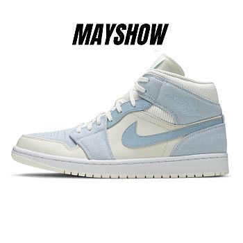 Air Jordan 1 Mid Mixed Textures Blue - DA4666-100