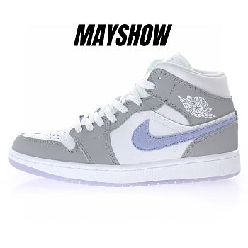 Air Jordan 1 Mid Wolf Grey Aluminum - BQ6472-105