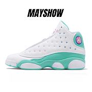 Air Jordan 13 Retro White Soar Green Pink - 439358-100 - 1