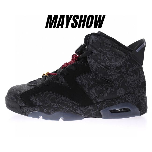 Air Jordan 6 Retro Singles Day Triple Black - DB9818-001 - 1