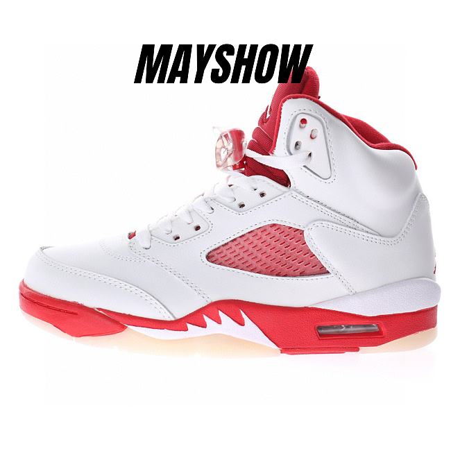 Air Jordan 5 Retro White Pink Red - 440892-106 - 1