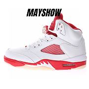 Air Jordan 5 Retro White Pink Red - 440892-106 - 1