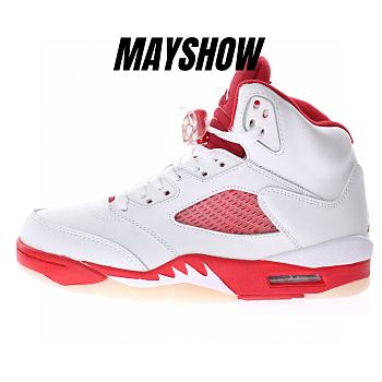 Air Jordan 5 Retro White Pink Red - 440892-106