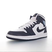 Air Jordan 1 Mid White Metallic Gold Obsidian - 554724-174 - 4