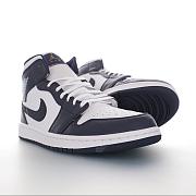 Air Jordan 1 Mid White Metallic Gold Obsidian - 554724-174 - 5