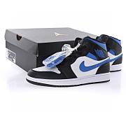 Air Jordan 1 Mid White Black Racer Blue - 554724-140 - 4