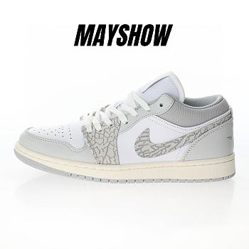 Air Jordan 1 Low PRM Smoke Grey Elephant  - DH4269-100