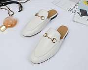 White Leather Princetown Slipper - 423513 C9D00 9022 - 2