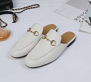 White Leather Princetown Slipper - 423513 C9D00 9022 - 4