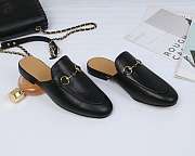 Black Leather Princetown Slipper - 423513 BLM00 1000 - 4