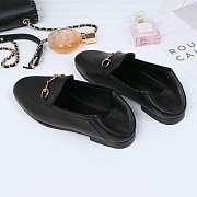 Black Leather Horsebit Loafer - 414998 DLC00 1000 - 5