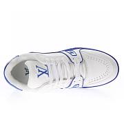 Louis Vuitton Trainer White Blue Signature - 1A8SJV - 2