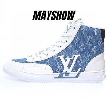 Louis Vuitton High Monogram Denim Charlie Sneaker - 1A9S5J