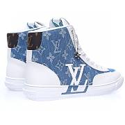 Louis Vuitton High Monogram Denim Charlie Sneaker - 1A9S5J - 3