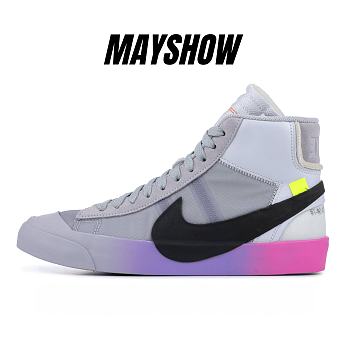 Nike Blazer Mid Off-White Wolf Grey Serena Queen - AA3832-002