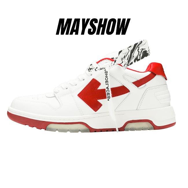 OFF-WHITE OOO Low Out Of Office White Red  - 1