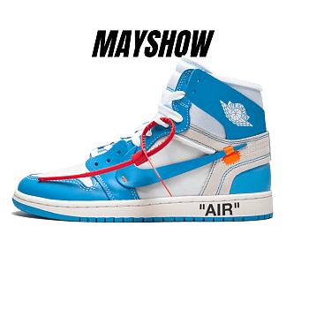 Air Jordan 1 Retro High Off-White University Blue - AQ0818-148