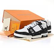 Louis Vuitton Trainer Black Monogram Denim White - 1A9JGB / 1A9JG3 - 3