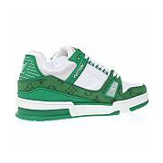 Louis Vuitton Trainer Green Monogram Denim White - 1A9JHV - 5