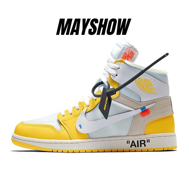 Air Jordan 1 High Off-White Canary Yellow - AQ0818-149  - 1