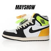 Air Jordan 1 Retro High White Black Volt University Gold - 555088-118 - 1