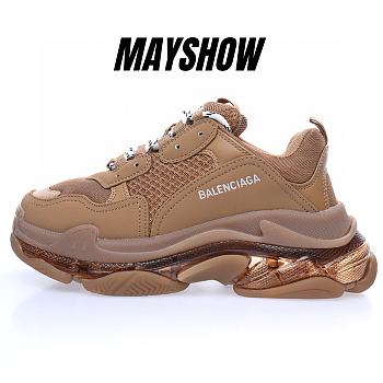 Balenciaga Triple S Clear Sole Light Camel - 544351 W2GA1 2706