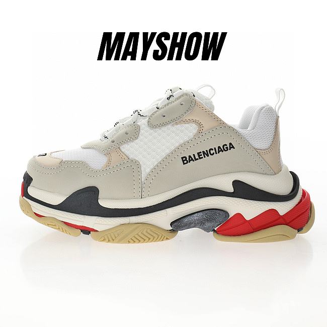 Balenciaga Triple S White Black Red - 533882W09E19000 - 1