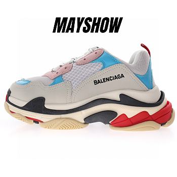 Balenciaga Triple S White Blue - 524039 W09OH 4196