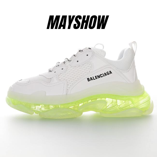 Balenciaga Triple S Clear Sole White Fluo Yellow - 541624W2FR19073 - 1