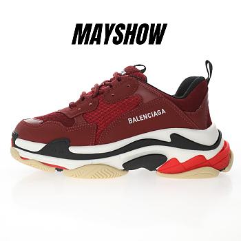 Balenciaga Triple S Burgundy Red Sole - 536737W09OM5504