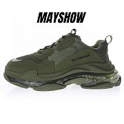 Balenciaga Triple S Clear Sole Dark Green - 541624W2GA12325 - 1