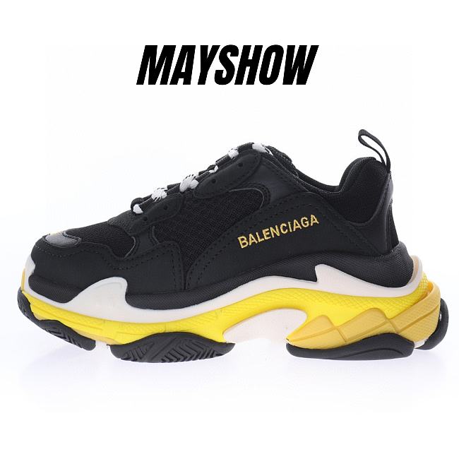 Balenciaga Triple S Black Yellow White - 534162W09OG 1087 - 1