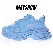 Balenciaga All Over Logo Triple S Blue - 536737W2FA14090 - 1