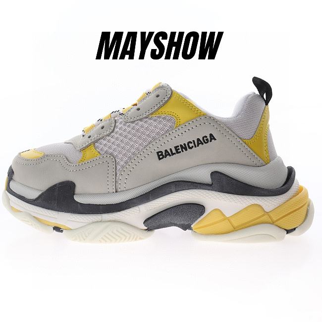 Balenciaga Triple S Grey Yellow Black - 536737W09OH7074 - 1